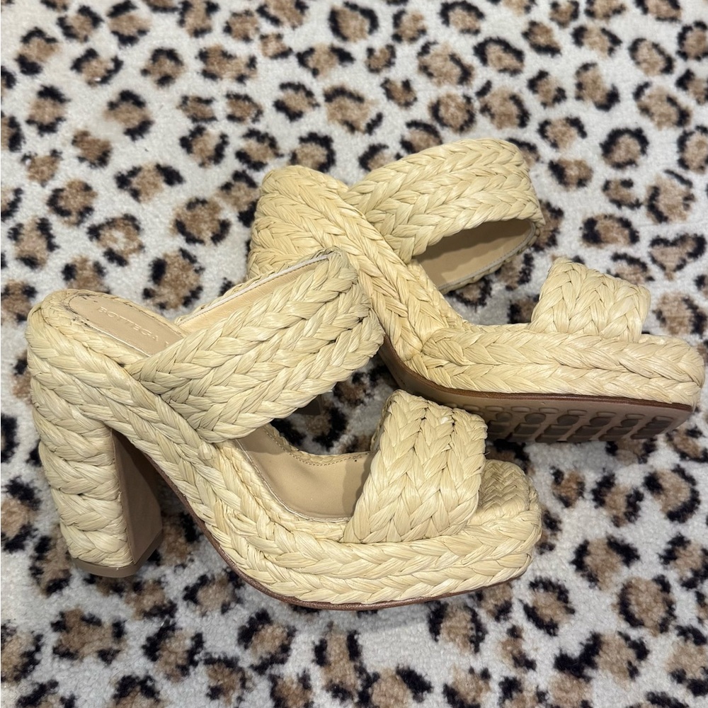 Bottega Veneta Raffia Sandals Size 38